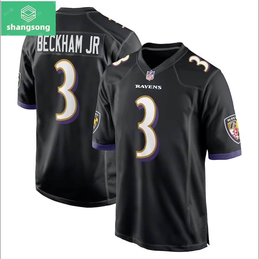 Masculino 2023NFL Baltimore Ravens Odell Beckham Jr. Camiseta Black Limitada Camisa De Futebol Americana Jersey