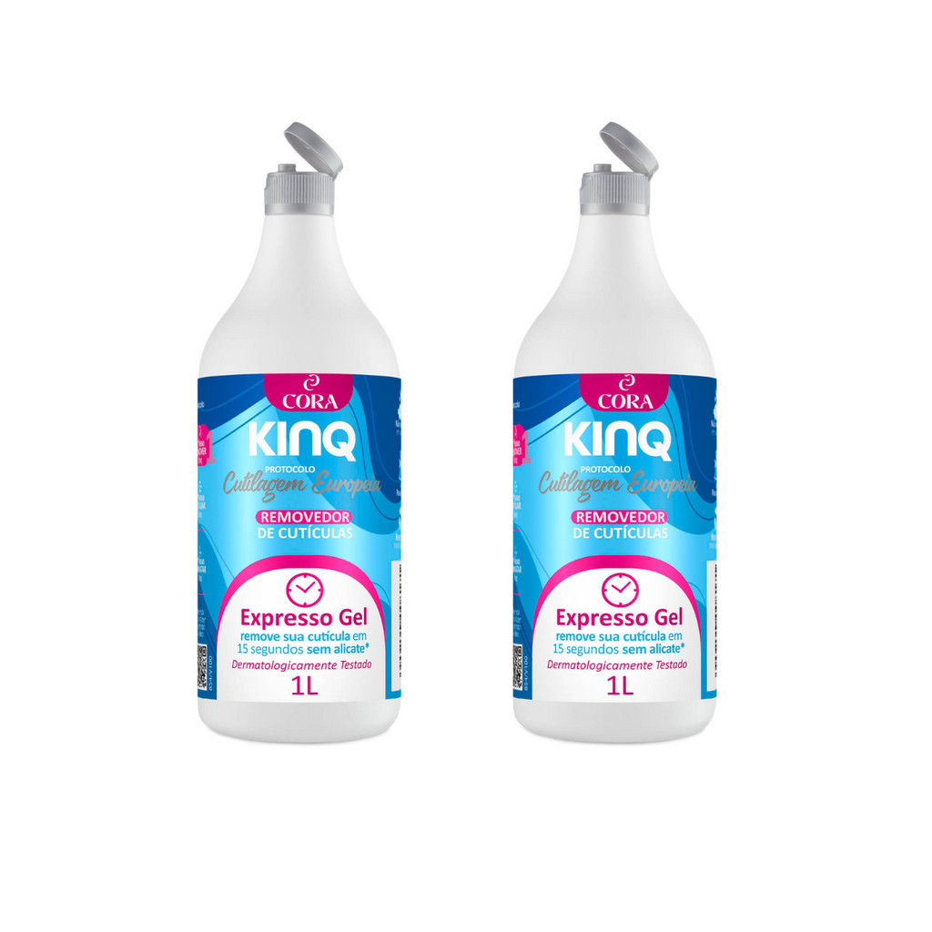 Kit 2 Remov. Cuticula Kinq Gel 1 Litro em 15 Sg S/ Alicate | Shopee Brasil
