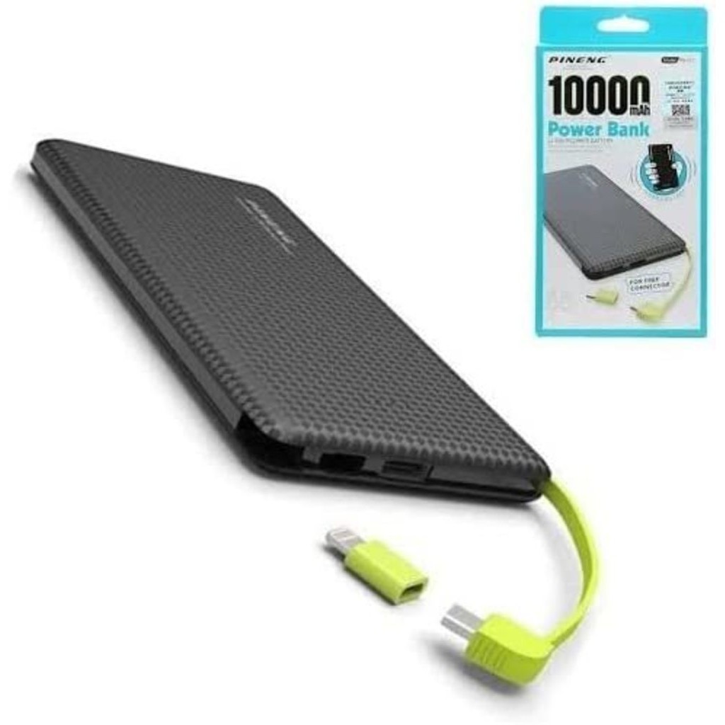 Carregador Portátil Pineng Power Bank 10.000mah,5000mah com adaptador iPhone,V8