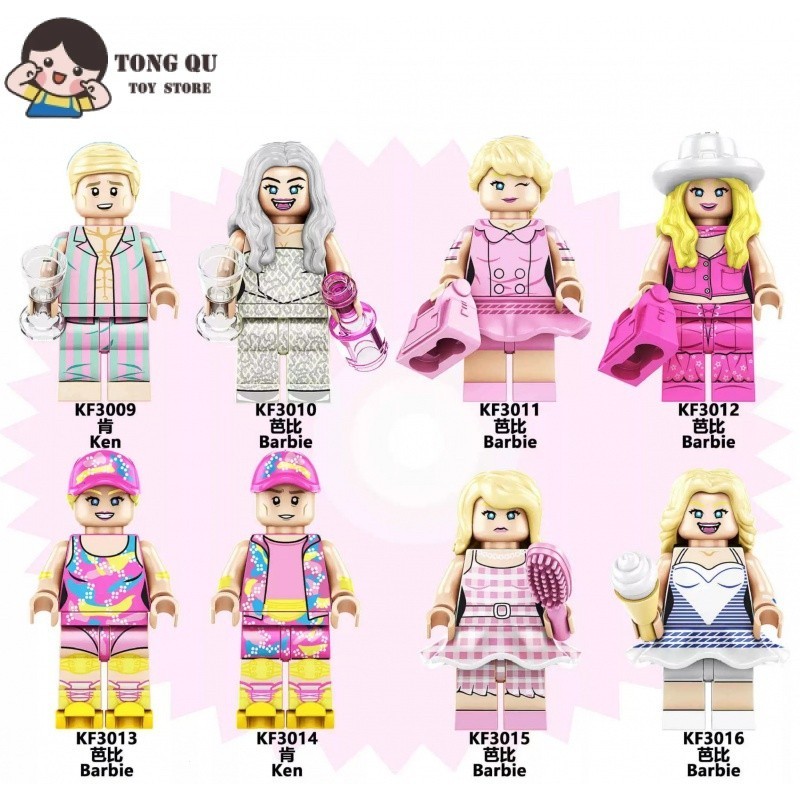 CartoonMinifigures Barbie Building Block Coleção De Bonecas Minimodelo ...