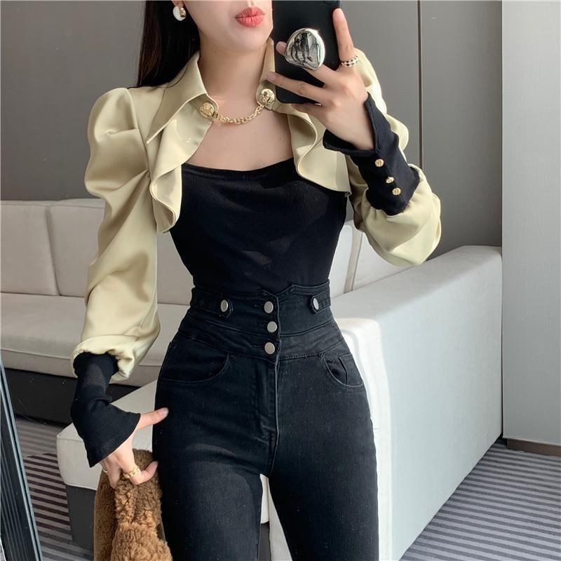 New Loose Pants Set Women Pure Desire Spice Girl Sexy Navel