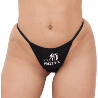 Calcinha Seu Presente Com Gargantilha Atrevida e Ousada