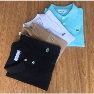 Camisa Polo Lacoste Brand Preta - Compre Agora