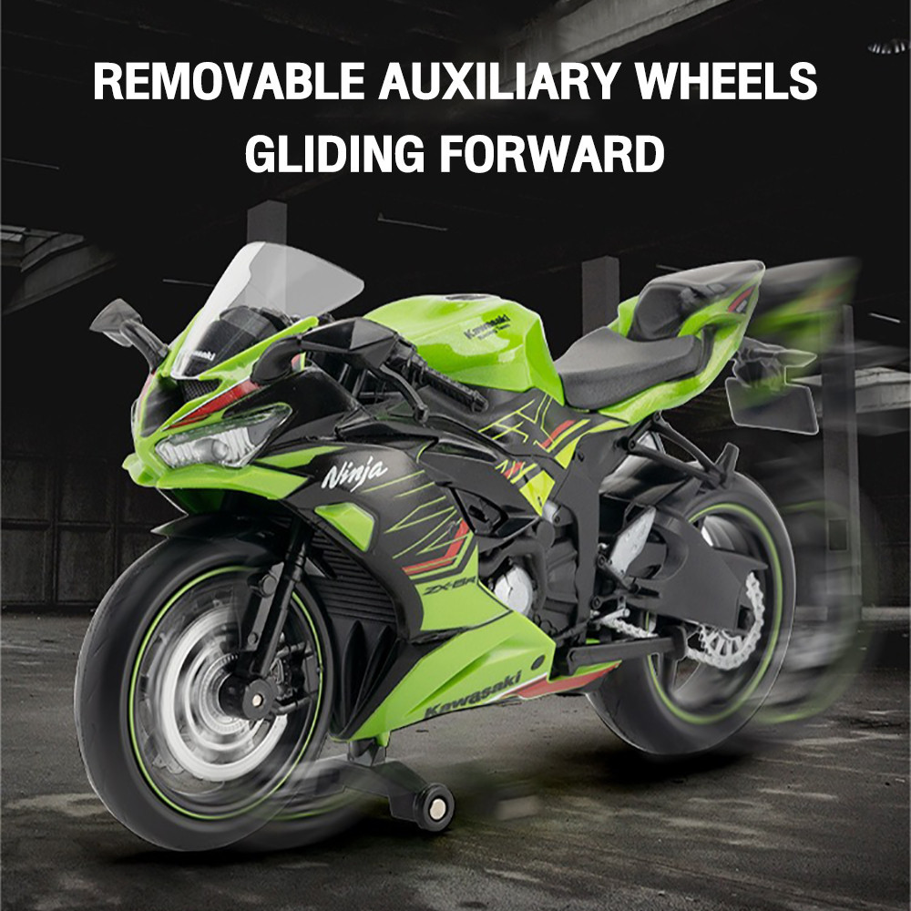 KLT 1 : 12 Kawasaki Ninja ZX-6R Metal Alloy Toys Car Modelo De
