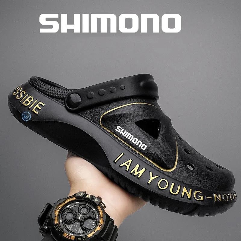 Shimono 2024 Novas Sandálias De Pesca Homens Sapatos De Verão Buraco De Praia Esportivo Para Antiderrapante