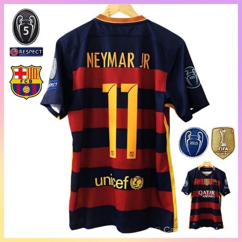 Camisa de time 15/16 Casa Messi Neymar Alta Qualidade 1:1 BALA