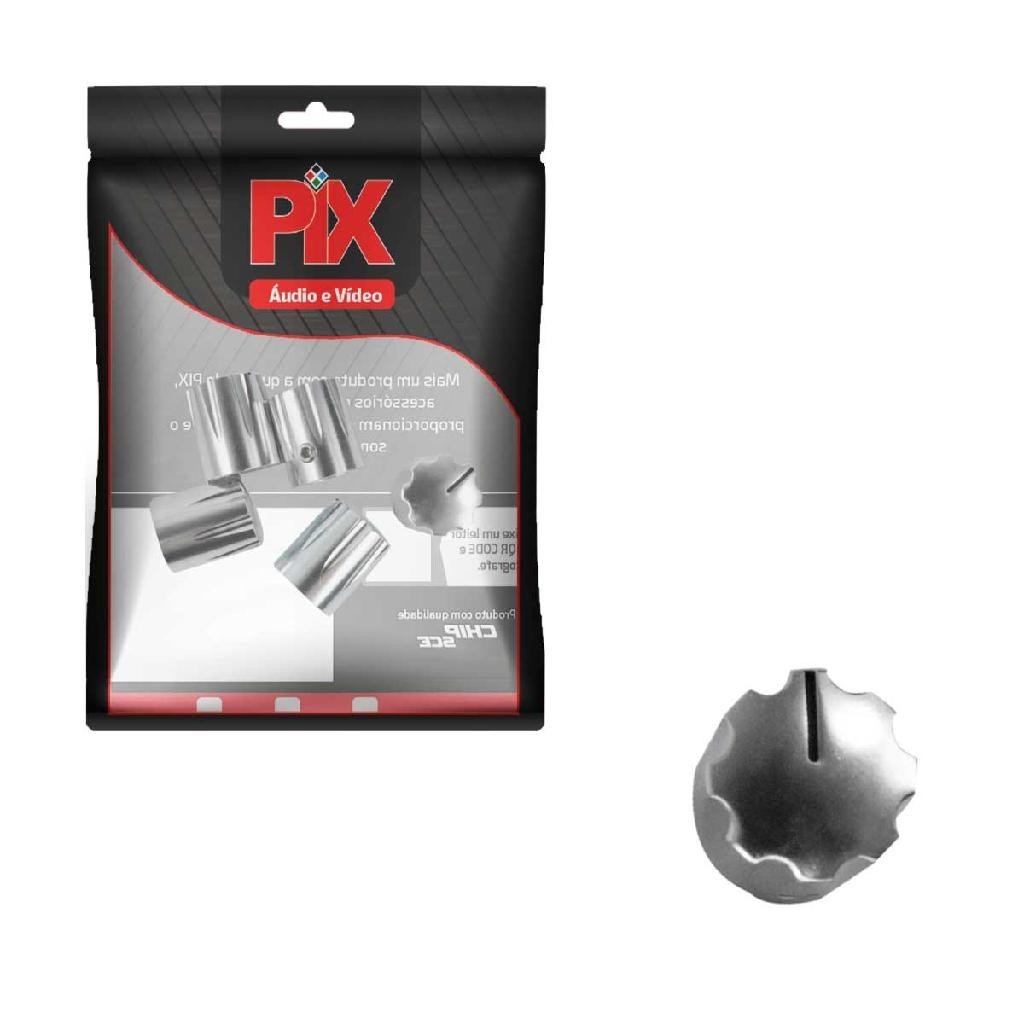 5x Knob Redondo P/ Pedal C/ Parafuso - Akn-1900 Branco