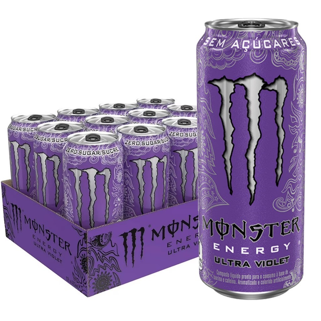 【待望★】 Kit c/12un Açúcar Sem Violet Ultra Energy Monster Energético ソフトドリンク