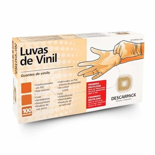 Luvas De Procedimentos Descarpack Vinil M Com Pó 100und em Oferta na Shopee