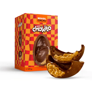Ovo de Páscoa Chokito Nestlé Brasil Cacau 400g com Recheio de Caramelo e Casca com Flocos Crocantes