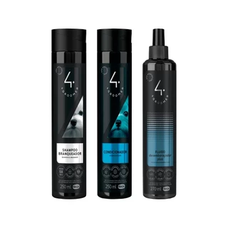 Shampoo Branqueador 250ml + Cond. 250m l+ Fluido Desembaraçador 270ml - Ibasa
