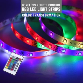 Luz LED 1M/5M/10M Para Quarto De Fita RGB Controle Remoto Traseira De TV Natal Deceration Home