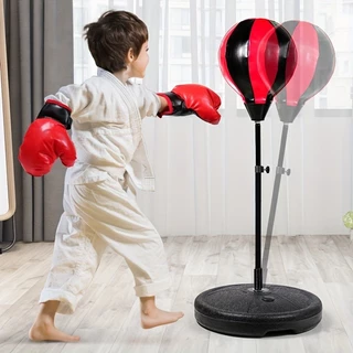 Sacos De Boxe Para Crianças Luvas Incluídos Conjunto De Saco Ajustável Com Suporte Aniversário De 3 A 8 Anos