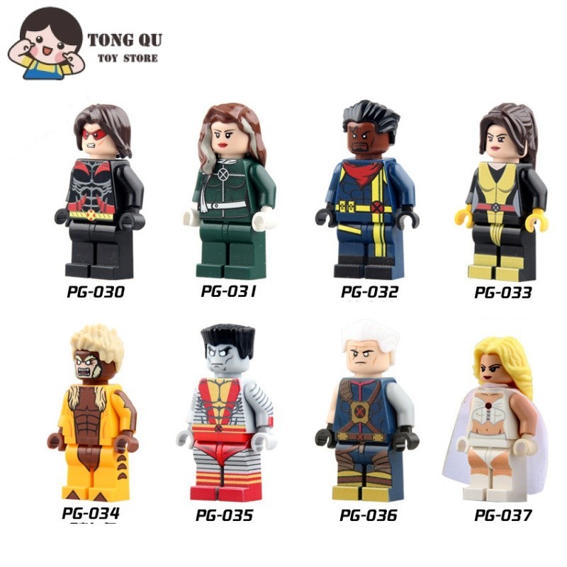 Superhero Minifigures X-Men Building Block Doll Collection Modelo de brinquedo de aniversário