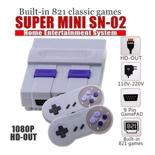 Video Game Super Nintendo Console Retro Anos 80 E 90 mini 821 Jogos 8 Bits 2 Controles HDMI
