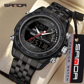Sanda Relógio Multi-Funcional Correia De Alarme Trendy Juvenil À Prova D'água SD3307-4