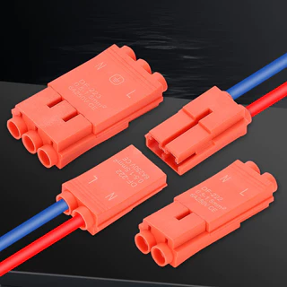 Luminárias Terminais de Conexão Rápida DF-222/223 Acoplamento de fio rígido 2/3 Pin Plug Fio Conector Elétrico Compacto Push-in