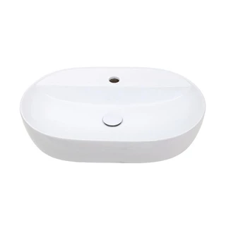 Cuba de Apoio para Banheiro Oval Louça Cerâmica Cianita Pingoo - Branco em Oferta na Shopee