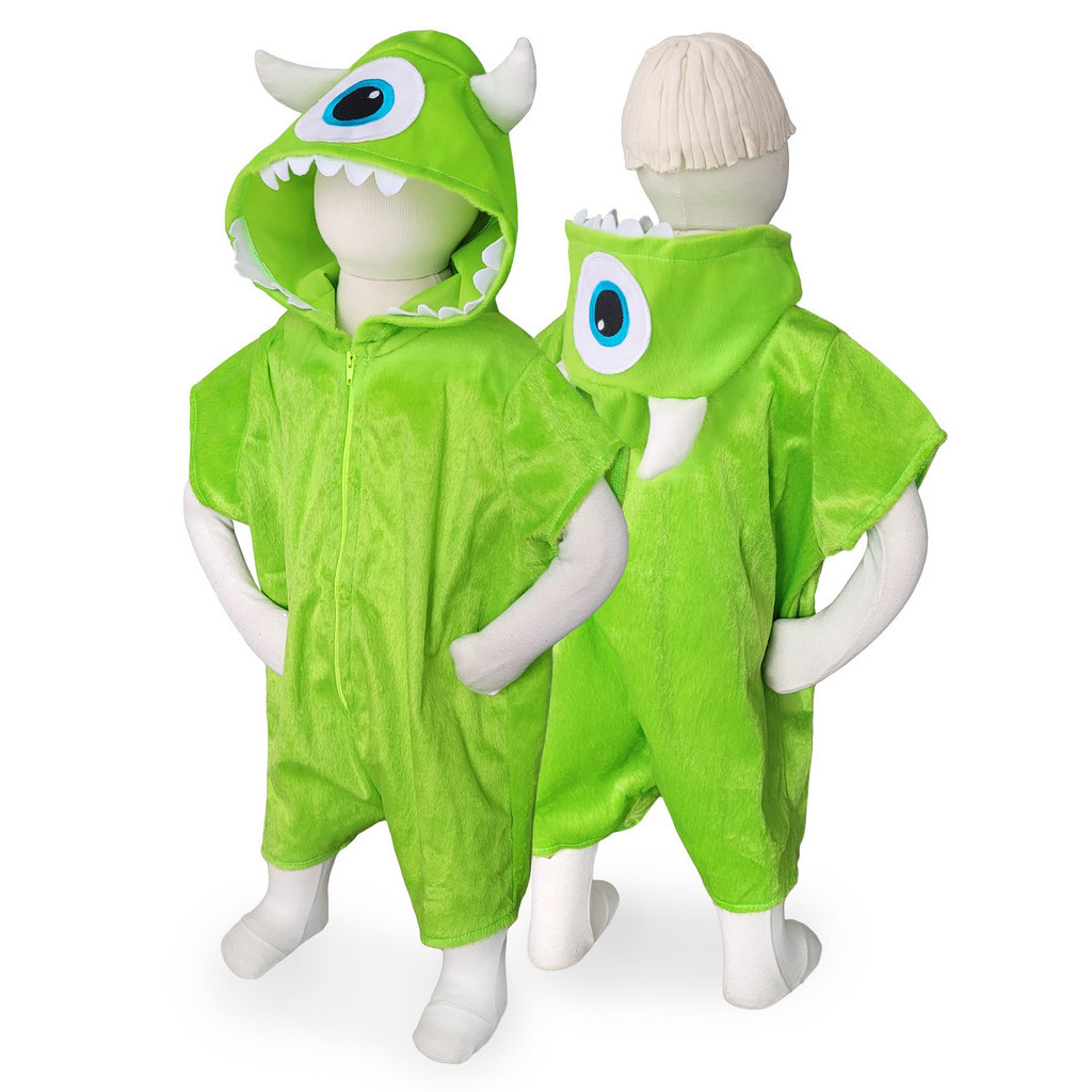 Pijama Et Verde Manga Curta Macacão Fantasia Kigurumi Infantil Adulto