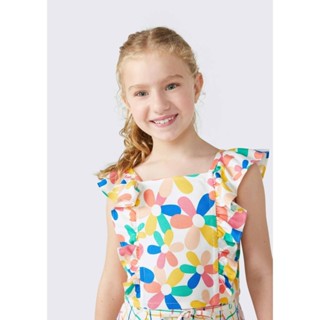 Regata Cropped Infantil Menina Com Babado Hering Kids