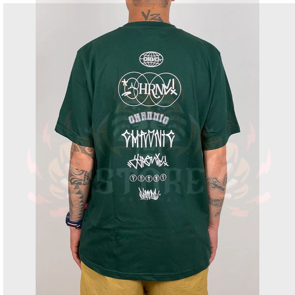 Camiseta 100% Algodão Moda Streetwear Skatista Chronic Multi Logo Lançamento 2024 Envio Imediato