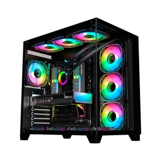 Gabinete Gamer K-mex Aquário CG-02J1 ATX Ghost Shark S/ Fans