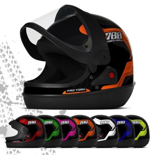 CAPACETE SPORT MOTO 788 Fechado Automático Barato Pro Tork Masculino Feminino Moto Laranja