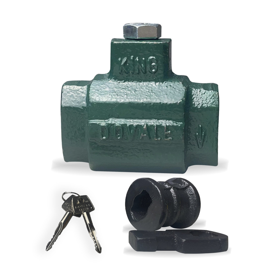 Cadeado de Chão Para Porta de Aço Enrolar DOVALE King 2 Chaves Tetra Ferro Fundido