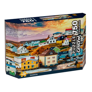Puzzle Pintura Panorama Islândia Quebra Cabeça Com 750 Peças Montagem