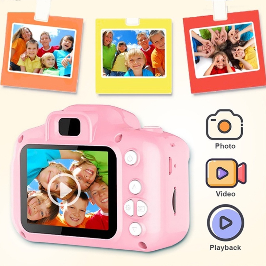 Mini Câmera Digital Infantil/Recarregável/ Fotografia de Verdade / Vídeos / Joguinhos - Oficial