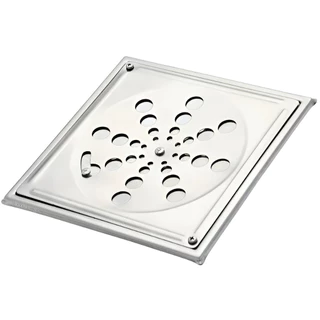 Ralo tampa grelha quadrado 15x15 inox abre e fecha giratorio