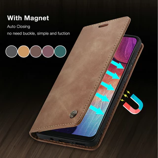 CaseMe Original Para iPhone 15 14 Pro Max Case 15 14 11 13 Mini XR X S Plus SE Carteira De Ímã Retrô