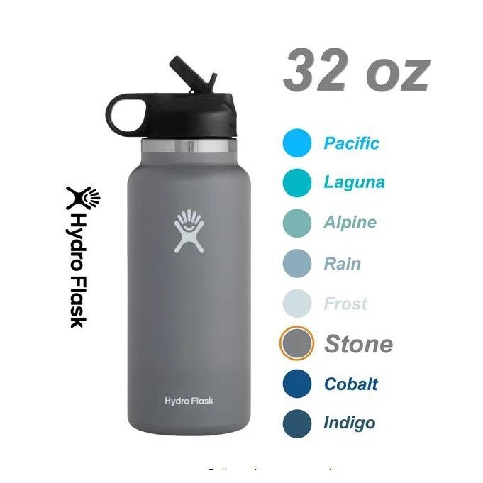 Fashion grey hydro flask with stickers