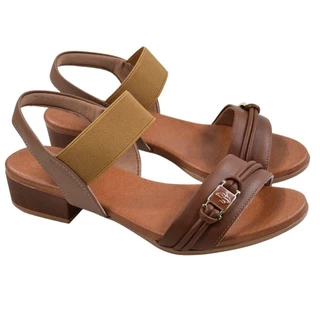 SANDALIA FEMININA USAFLEX AI2706004  ELASTICO COURO em Oferta na Shopee