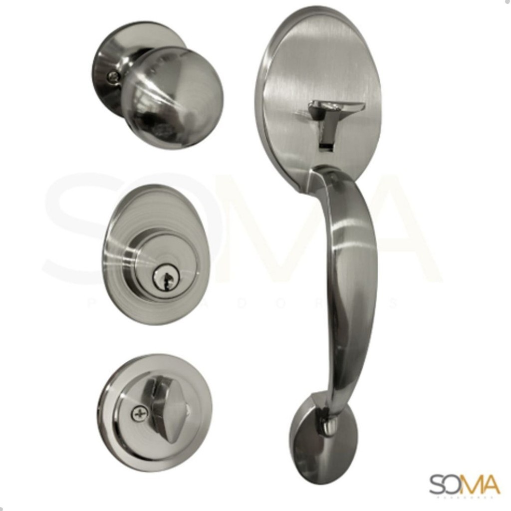 Fechadura Vintage Blim Blim Externa Cromo Acetinado | Shopee Brasil