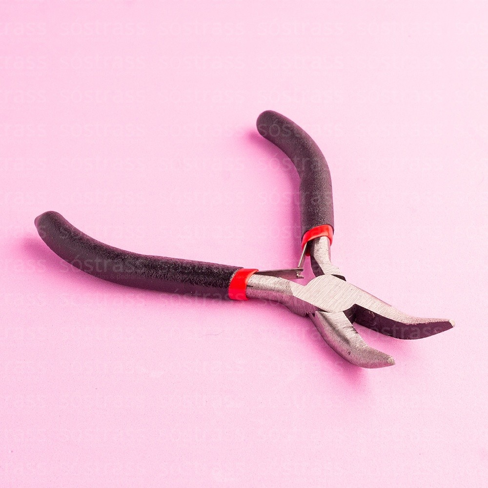 Mini Alicate Meia Cana Curvo Liso