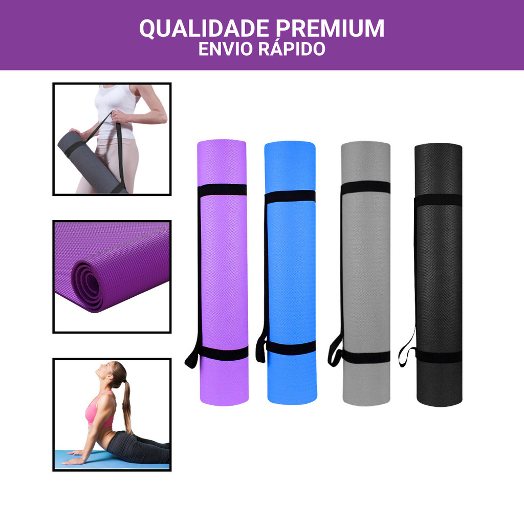 Tapete Yoga Mat Colchonete Pilates Fitness Premium 8mm Mbfit