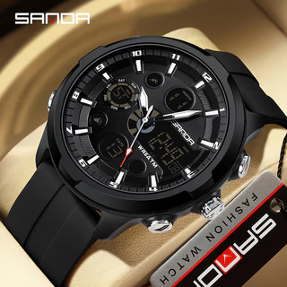 Sanda New Relógio Eletrônico Masculino Moda E Lazer Noturno À Prova D