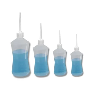 Frasco Almotolia Transparente Para Líquidos Bico Reto Lavagem de Cílios 60/120/250/ 500ml
