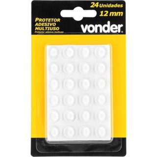 Protetor adesivo multiuso 12 mm com 24 peças - Vonder