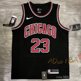 Hot pressed Camisas Chicago Bulls #23 Michael Statement Edition preto regata De Basquete NBA Jersey