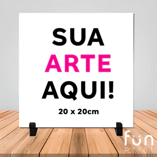 Azulejo com Suporte Personalizado 20x20cm - Sua Arte Aqui!