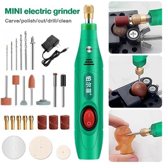 Mini Esmerilhadeira Elétrica Multifuncional, Usada para a Produção Artesanal de Bricolagem Artesanal
