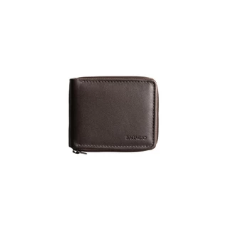 Carteira Masculina de Couro com Zíper Newton Café