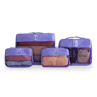 Kit Organizador de Mala 4 Peças Lilas