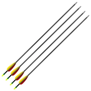 4x Flecha de Arco FA-28 Mankung 71cm com Ponta Fixa Aluminio
