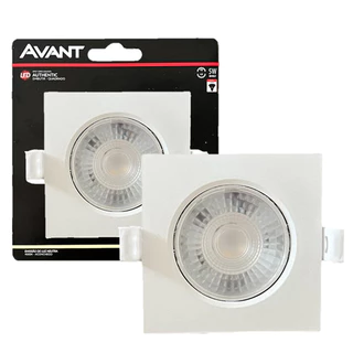 Kit 6 Spot Dicroica Led Quadrado 5w Cob 4000k Branco Neutro