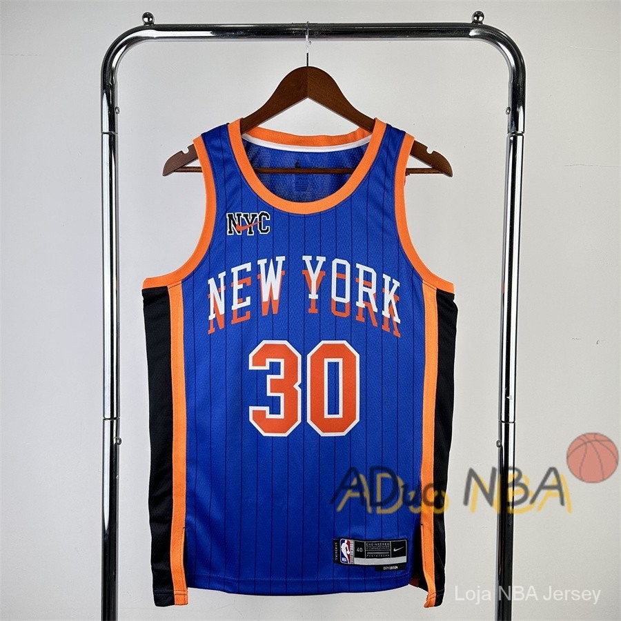 2024 Hot Pressed Camisa New York Knicks #30 Julius Randle NBA Swingman  Jersey City Edition De Basquete Jersey Prensada A Quente