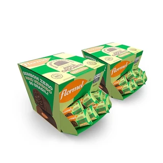 Kit Bombom Com Creme De Avelã Crocante, Zero Açúcar Flormel 2 Caixas Com 18 Unidades