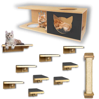 Playground Para Gatos 11pçs Com Arranhador 80cm Montado